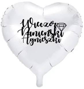 Balon foliowy Serce personalizowany na Wieczór Panieński - 45 cm - 1 szt. - Wieczór panieński i kawalerski - miniaturka - grafika 1