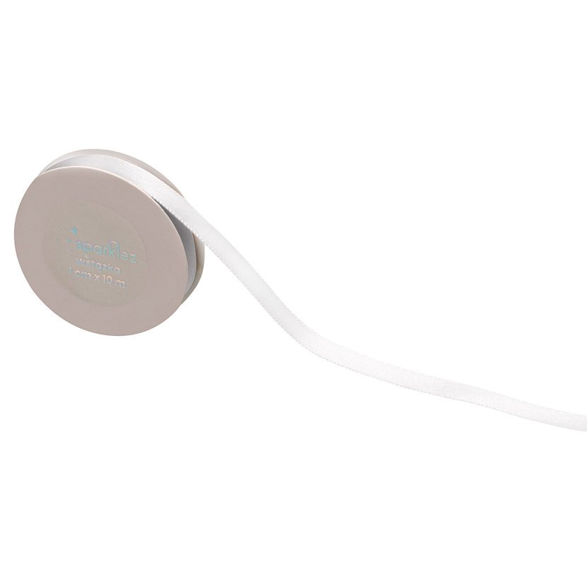 SPARKLEZ Wstążka biała 1cm 10m