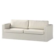 Pokrowce na meble - Dekoria Pokrowiec na sofę Karlstad 3-osobową nierozkładaną długi Sliver jasnoszary) Sofa Karlstad 3-osobowa Cotton Panama 616-702-31 - miniaturka - grafika 1