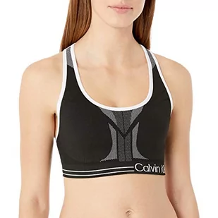 Calvin Klein Damski biustonosz sportowy, czarny/biały, L - Biustonosze - miniaturka - grafika 1
