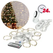 Oświetlenie świąteczne - Kurtyna 300 LED 3x3m 8 funkcji z pilotem + programator + przedłużacz 3m - miniaturka - grafika 1