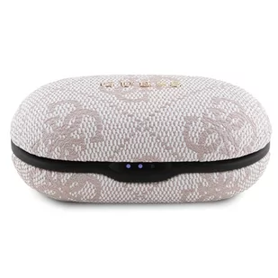 Guess słuchawki Bluetooth GUTWSP4EGP TWS + stacja dokująca ENC różowy/pink 4G Metal - Słuchawki - miniaturka - grafika 2