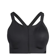 Biustonosze - adidas Damski biustonosz sportowy Trn Hs Zip Ps, czarny, E - miniaturka - grafika 1