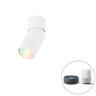 Lampy ścienne - QAZQA Inteligentny punkt biały regulowany, w tym WiFi GU10 - Falo - miniaturka - grafika 1