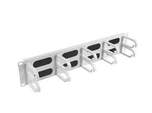 LANBERG ORGANIZER KABLI AK-1204-S 19" 2U Z 5 UCHWYTAMI PANEL SZCZOTKOWANY TYP B SZARY - Pozostałe akcesoria sieciowe - miniaturka - grafika 6