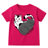 Koszulki dla dziewczynek - Różowa koszulka dla dziewczynki lubiącej koty - KOCIARA - miniaturka - grafika 1