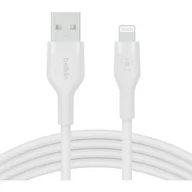 Kable USB - Belkin USB-A Lightning Silicone 2m White - miniaturka - grafika 1