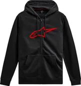 Bluzy męskie - Alpinestars Bluza z kapturem ALPINESTARS AGELESS II ZIP HOODIE, Black/Red Rozmiar: XL - miniaturka - grafika 1