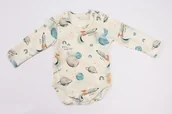 Body dla niemowląt - BABY 01198 Body niemowlęce dł rękaw Kosmos Ecru 68/74 - miniaturka - grafika 1