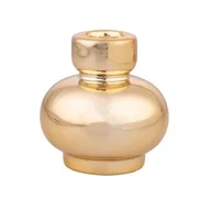 Świeczniki - Świecznik porcelanowy złoty 7,5 x 7,5 x 8 cm - miniaturka - grafika 1