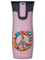 Kubki termiczne - Kubek termiczny Contigo West Loop 2.0 470ml - Peace - RóĹźowy Mat - miniaturka - grafika 1