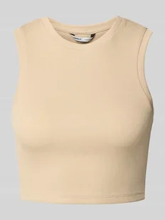 Top krótki o kroju slim fit z mieszanki bawełny model ‘VILMA’ - Koszulki i topy damskie - miniaturka - grafika 1