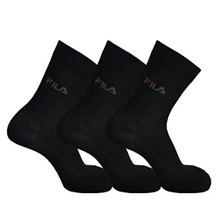Fila Unisex F9630 skarpety uniwersalne (zestaw 3 szt.) czarny czarny 35-38 - Skarpetki męskie - miniaturka - grafika 1