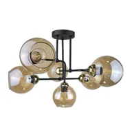 Lampy sufitowe - Monde lampa sufitowa 6-punktowa czarna/złota 2013 - miniaturka - grafika 1