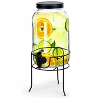 Saturatory - Słój do napojów z kranikiem i stojakiem czarnym 3,2 l kod: O-139608 - miniaturka - grafika 1