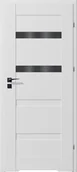Drzwi wewnętrzne - Artens Drzwi wewnętrzne 60 prawe łazienkowe z podcięciem wentylacyjnym przylgowe Parma Nero białe - miniaturka - grafika 1