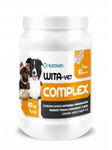 EUROWET Wita-Vet COMPLEX witaminy 80 tabletek 1g/1tab. - Suplementy i witaminy dla psów - miniaturka - grafika 1