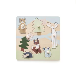 Kids Concept Edvin Puzzle Drewniane - Zabawki interaktywne dla dzieci - miniaturka - grafika 1