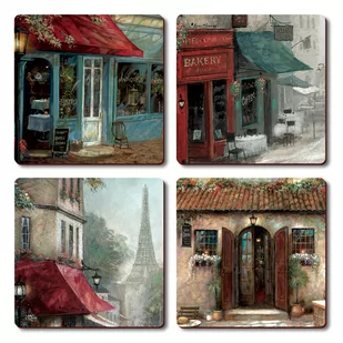 Cala Home Podk?adki korkowe ma?e, pod kubek C96-00216 French - Obrusy i serwetki - miniaturka - grafika 1