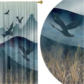 Zasłony - GOTOWE ZASŁONY NA ŻABKI TAŚMIE 140X250 ZASŁONA WZÓR 229 SKRÓCENIE W CENIE - miniaturka - grafika 1