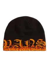 Czapki damskie - Czapka zimowa dziecięca VANS Hovley Cuff Beanie Black/Flame VN000Q1KBFM1 - miniaturka - grafika 1