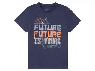 Koszulki dla chłopców - PEPPERTS PEPPERTS T-shirt chłopięcy z bawełną z nadrukiem (134/140, Granatowy) - grafika 1