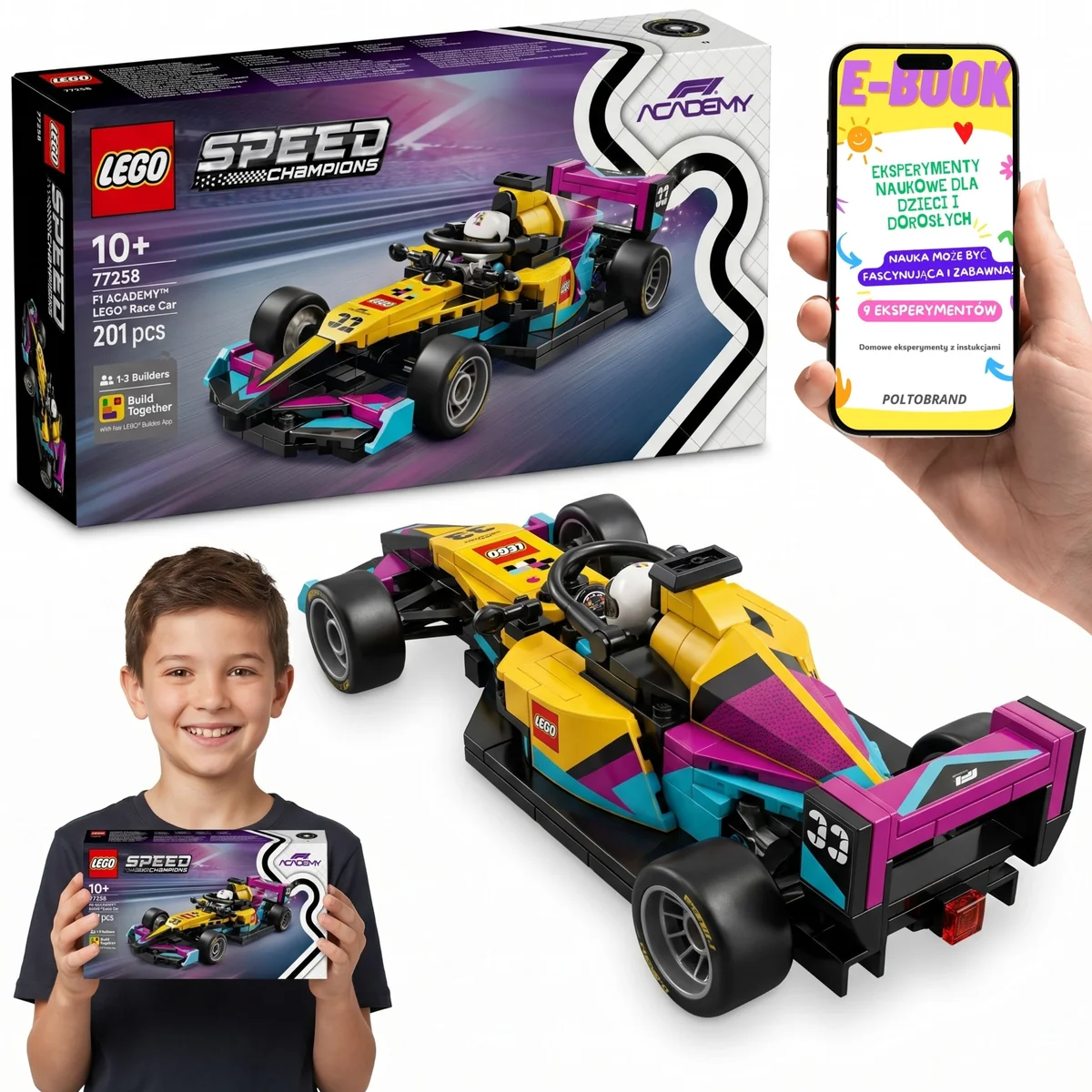 LEGO Speed Champions Bolid F1 ACADEMY 77258 • model 18 cm • 201 el.