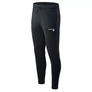 Spodnie sportowe męskie - Spodnie dresowe New Balance MP03904BK - czarne - grafika 1