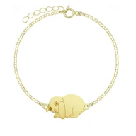 Biżuteria dla dzieci - Królik Angora Pozłacana Bransoletka  - MEJK Jewellery - miniaturka - grafika 1