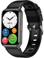 Smartwatch - Zegarek Damski SMARTWATCH RUBICON RNCF48 black/black silicone - miniaturka - grafika 1