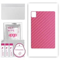 Akcesoria do tabletów i e-booków - folia naklejka skórka strukturalna na TYŁ do Apple iPad Pro 11 5 gen. 2024 - Carbon Różowy - apgo SKINS - miniaturka - grafika 1