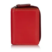 Portfele - Kolorowy portfelik skórzany Visconti RB-53 RFID - czerwony - miniaturka - grafika 1