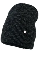 Czapki dla dzieci - Czapka dla dziewczynki na zimę PILI czarny - miniaturka - grafika 1