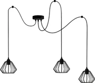 Lampy sufitowe - Lampa wisząca Solar SFERA Lampa loft diament 3 płomienna pająk - miniaturka - grafika 1