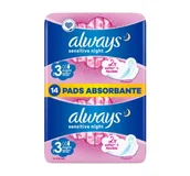 Podpaski - Always PAD ULTRA SENSITIVE NIGHT DUO 14SZT - miniaturka - grafika 1