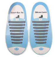 Akcesoria obuwnicze - Sznurowadła silikonowe  ( SZARE ) - miniaturka - grafika 1