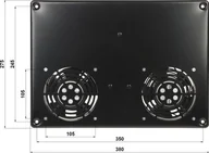 Akcesoria do szaf serwerowych - Delta PANEL WENTYLATORÓW EPRADO-A19-2W DO SZAFY RACK - miniaturka - grafika 1
