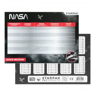 Plan lekcji z tabliczką mnożenia A5 Nasa v2 Starpak - Szkolne artykuły papiernicze - miniaturka - grafika 1