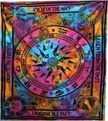 Narzuty - vidaXL Bawełniana narzuta - Cycle of Ages - miniaturka - grafika 1