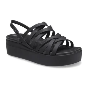 Damskie Sandały CROCS BROOKLYN STRAPPY LOWWDG 206751-001 – Czarny - Sandały damskie - miniaturka - grafika 1