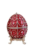 Pudełka i szkatułki - JAJKO SZKATUŁKA JAK FABERGE EKSKLUZYWNY DROBIAZG DLA KOBIETY - miniaturka - grafika 1