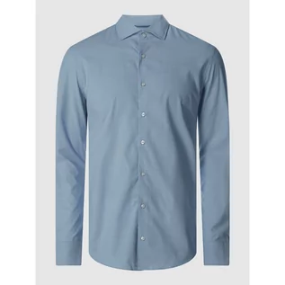 Koszule męskie - Koszula biznesowa o kroju slim fit z tkaniny Chambray model Hugo  Futureflex - Pierre Cardin - grafika 1