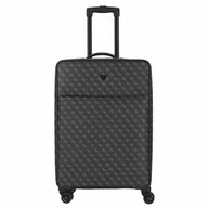 Walizki - Guess Vezzola 4 kółka Walizka 65 cm dark black - miniaturka - grafika 1