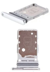 SZUFLADKA TACKA KARTY SIM DO SAMSUNG S21 S21+| S21 Ultra SILVER - Części serwisowe do telefonów - miniaturka - grafika 1