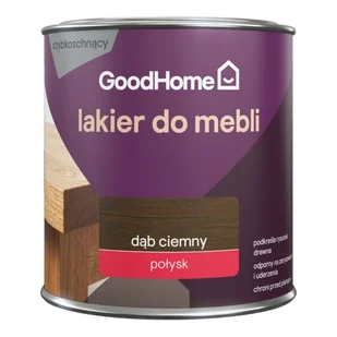 GoodHome Lakier do mebli dąb ciemny połysk 0,25 l - Lakiery do drewna - miniaturka - grafika 1