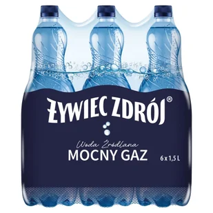 Żywiec Zdrój Woda 1,5l mocno gazowana 6szt. SPP.025 - Woda - miniaturka - grafika 1