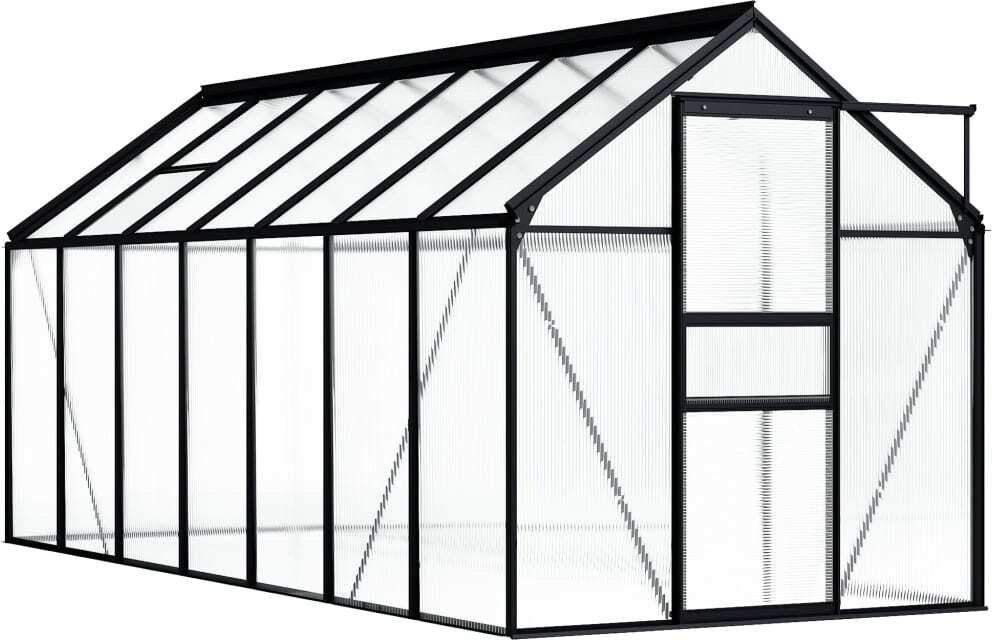 Szklarnia aluminiowa Prolenta Premium antracyt 8,17 m²