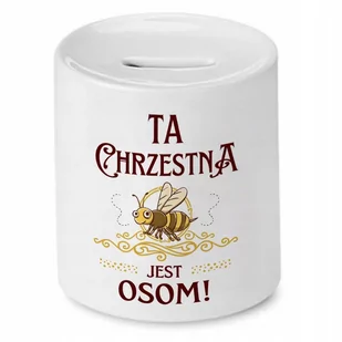 Skarbonka Dla Chrzestnej na Urodziny Prezent z Nadrukiem ze Zdjęciem - Skarbonki Skarbonka Dla Chrzestnej na Urodziny Prezent z Nadrukiem ze Zdjęciem - Skarbonki - miniaturka - grafika 1