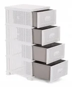 Szafki łazienkowe - Szafka Z 4 Szufladami Do Łazienki Biała - miniaturka - grafika 1