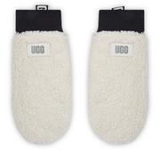 Rękawiczki - Rękawiczki Damskie Ugg W Sherpa Mitten W Logo Tape 21631 Nimbus - miniaturka - grafika 1